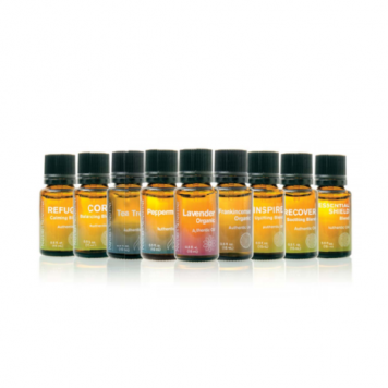 En uppsättning naturliga eteriska oljor